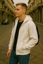 Men's Hooded Hooded Oversized Sweatshirt Zippered Jacket Cty-Abr-8682M - 4