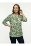 Women's Plus Size Fold Sleeve Shirt Blouse cty-akc-uzd1 100% Cotton Organic Linen - 3
