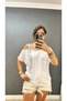Women's Plus Size One Shoulder Strap City Fashion Embellished Dropped Sleeve Blouse cty-cnd-06 - 5