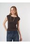 Crew Neck Basic Ribbed Blouse Cty-Abr-1890