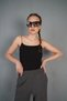 Women's Elastic Rope Strap Tank Top Bustier Cty-Abr-1563 - 4