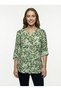 Women's Plus Size Fold Sleeve Shirt Blouse cty-akc-uzd1 100% Cotton Organic Linen