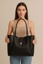 Women's Large Shoulder Bag with Front Lock Closure and Makeup Bag Cty-Lbn-3499 - 2
