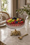 Handcrafted Cut Crystal Royal Pattern Luxury Pedestal Fruit Bowl Presentation Bowl - 7