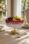 Handcrafted Cut Crystal Royal Pattern Luxury Pedestal Fruit Bowl Presentation Bowl - 6