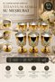 Handmade Cut Crystal Titanium Footed Water Soft Drink - 2