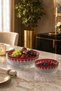 Handcrafted Cut Crystal Royal Pattern Luxury Fruit Bowl Presentation Bowl 25-19cm