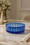 25cm Crystal Cut Decor Fruit Bowl Tableware Bowl - 6