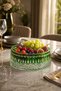 Handcrafted cut crystal mercury royal pattern luxury fruit bowl presentation piece