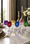 Handmade Crystal Pearl Pattern Glass Set of 6 - 8