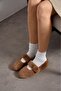 Lily Women's Plush Strap Stylish Lightweight Ballet Flats Home Casual Shoes - 7