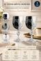 Handmade Crystal Bohemia Black Double Color Decorative Presentation Stand Footed Goblet Coffee Side Water Glass - 2