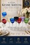 Handcrafted Cut Crystal Footed Tassel Patterned Luxury Footed Goblet 6 Pieces 165Cc - 2