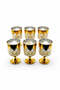 Handmade Cut Crystal Titanium Footed Water Soft Drink - 5