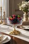 16cm Cut Crystal Karizma Decor Metal Leg Glass Bowl Karizma - 7