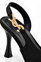 Women's Black Pointed Toe Thin Heeled Shoes Ankle Strap Stylish Daily and Special Occasion Model Trend - 7