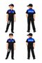 Children's Polo Collar Civil Society Police Costume Children's Polo Collar Civil Society Police Outfit - 8