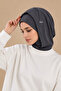 Anthracite Hooded Practical Bonnet Athletic Hijab Sports Hijab Bonnet - Suitable for Daily and Training Use