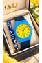 Navy Blue Silicone Cord, Blue Case, Suitable for Pool and Sea, Women's Wristwatch in Stylish Box, Bracelet as a Gift - 3