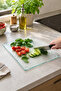 Glass Cutting Board Unbreakable Tempered 25X35 cm Transparent Non-Slip
