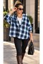 Cotton Plaid Lumberjack Shirt Oversized - 4