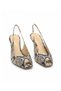 Genuine Leather Snake Pattern Heeled Shoes A20 Pitone Roccia (Source) - 2
