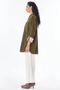 Buttoned Non Denim Jacket Dark Khaki - 4