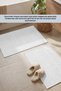 Lidya White Striped 2-Piece Mat Set (60X100+50X60) Non-Slip, Easy to Clean, Velvet Feel - 3