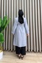 Günay Ki̇mono Strawberry Fabric Women's Gray Kimono with Buttons and Removable Belt - 2