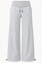 Women's Folded Waist Elastic Wide Leg Sweatpants with Stopper Detail Gn-0618
