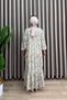 Bella Dress Modal Fabric Women's Khaki Collar Openable Buttoned Relaxed Fit Hijab Dress - 3