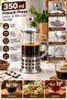 Natural Borosilicate Glass Coffee Pot Luxury Herbal Tea Brewing Pot 350ml Tea Pot French Press