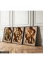 Boho Style Plants in Vase 3 Piece Wooden Framed Painting Act - 4