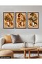 Plant and Flowers in a Vase 3 Piece Wooden Framed Painting Act - 3