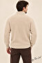 Mink Men's Oversize Zippered Fisherman Knitwear Sweater - 3