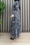Yildiz Abi̇ye Glittery and Stoned Fabric Women's Gray Belt Detailed Wedding Evening Dress - 4