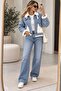 Plush Detailed Pocketed Denim Jacket - 8