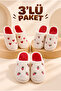 Advantageous 3-Pack of Warm Home Slippers with Fur Inside, Dowry Slippers, Winter Slippers, Noiseless, Lightweight, Orthopedic Sole - 3