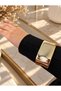 Gold Color Mica Handcuff Bracelet - 3