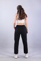 4924 elastic waist button detailed trousers - 7