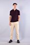 10026 self-striped zippered collar knit t-shirt - 4