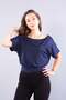 6982 (N-2802) Boat Neck Short Sleeve Tunic Blouse