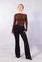 10740 boat neck blouse with ruched edges - 4