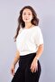 6982 (N-2802) Boat Neck Short Sleeve Tunic Blouse - 2