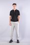 103 Polo Shirt with Zipper on the Sleeves and Striped on the Collar - 4