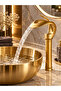 Luxury Gold Waterfall Bowl Basin Faucet Premium Single Handle Above Counter Faucet Hotel Special Design