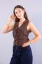 6692 (N-2080) Tied Muslin Vest with Patches