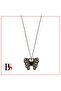 Antique Yellow Butterfly Long Women's Necklace