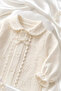 Off-white , Lace detailed , 100% cotton baby girl's 5-piece hospital exit set. - 2