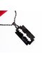 Black Color Razor Design Men's Necklace - 2